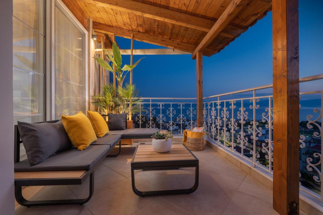 Panoramic View!Penthouse 120Qm Of Sea & Mountain Villa Loutra Edipsou  Exterior foto