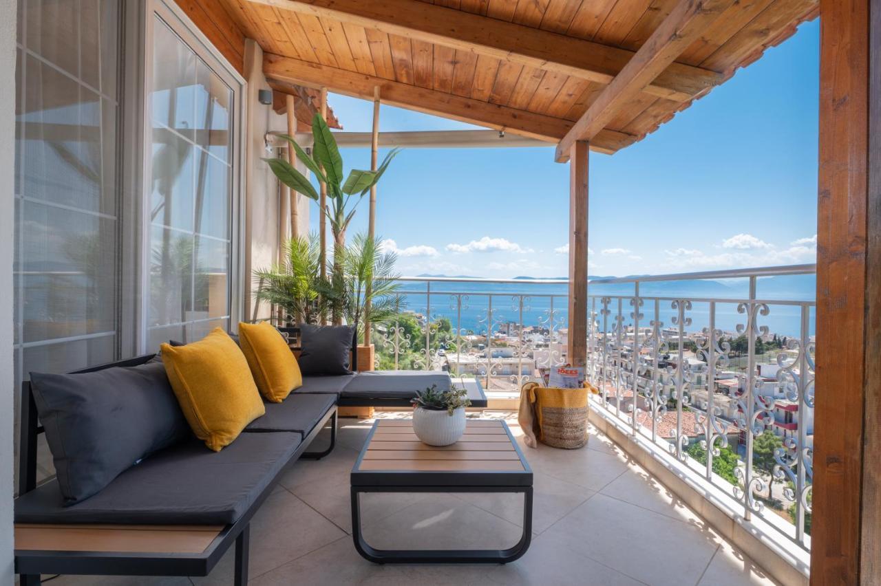 Panoramic View!Penthouse 120Qm Of Sea & Mountain Villa Loutra Edipsou  Exterior foto