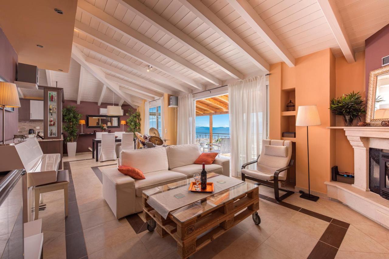Panoramic View!Penthouse 120Qm Of Sea & Mountain Villa Loutra Edipsou  Exterior foto